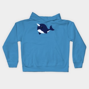 Navy Narwhal Kids Hoodie